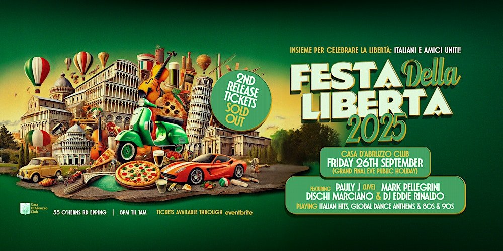 &Quot;Get Ready To Dance The Night Away At Festa Della Liberta In Epping!&Quot; Httpscdnevbuccomimages106496276325587844553111Original20250702-094036